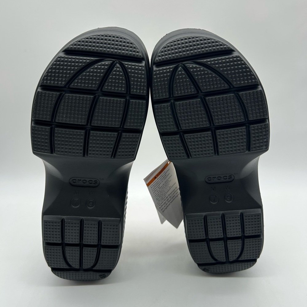 Crocs Women’s Platform Sandals Size 9 White Black Chunky Comfort New With Tag - Picture 12 of 12
